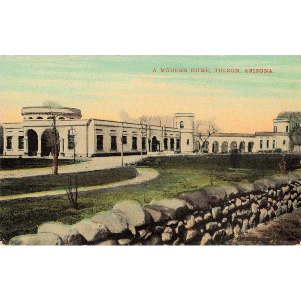 Tucson Arizona Vtg Postcard A Modern Home Linen Architecture Unposted #9846 - Picture 1 of 2